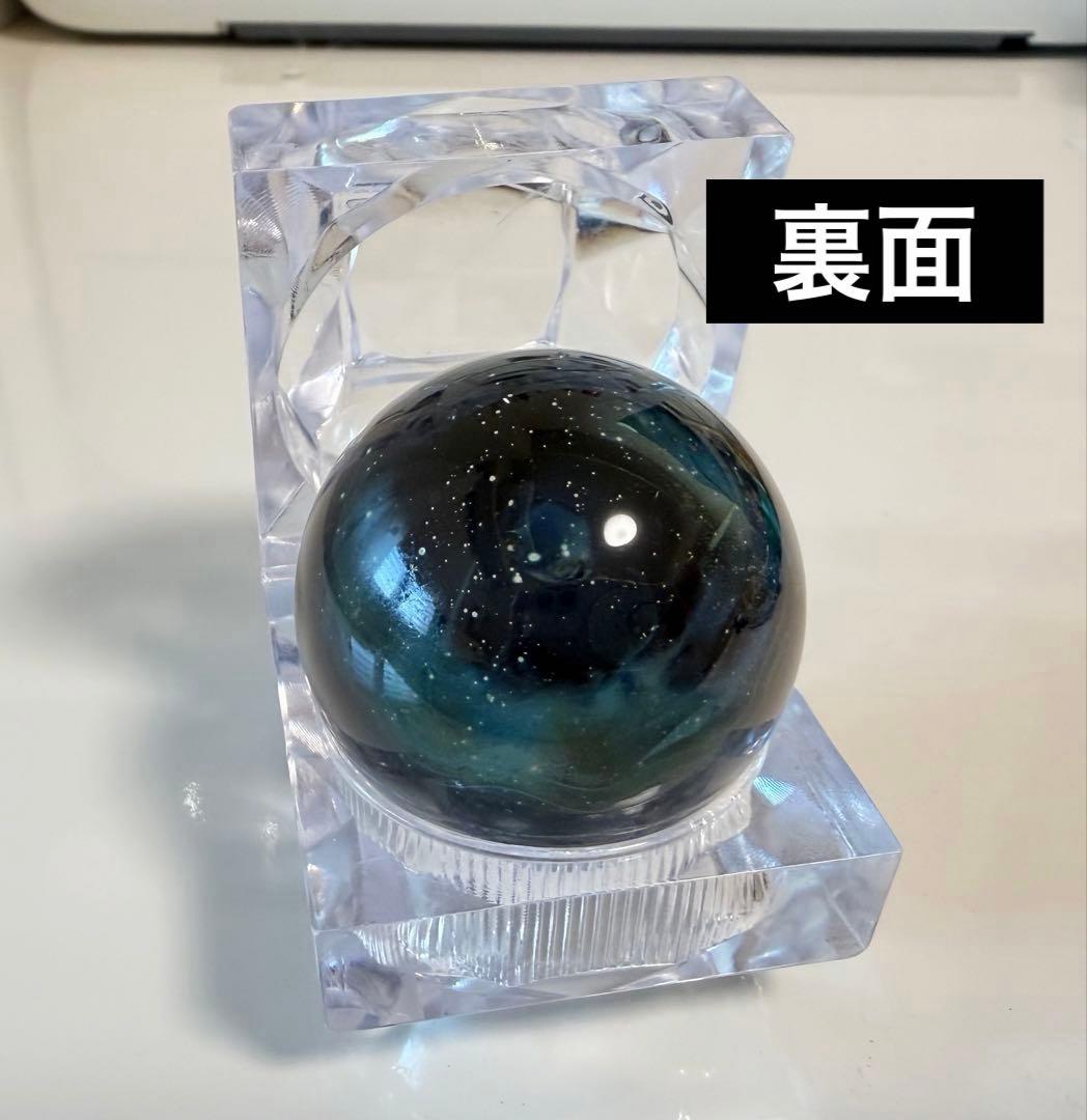 美品 ⭐️ 宇宙ガラス　大　手のひらサイズ　ガラス細工　ガラスアート　ラメ