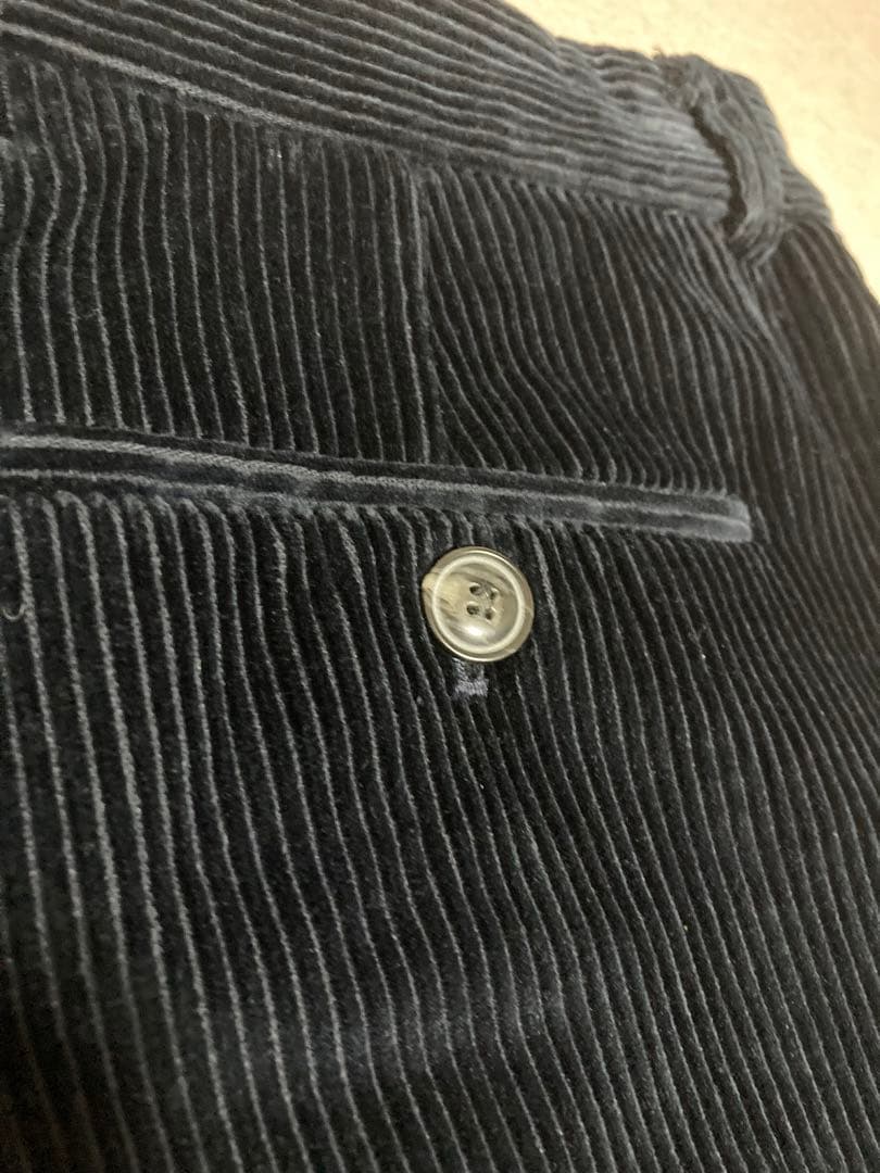 極美品 スティーブンアラン USA製 太畝 コーデュロイパンツ ブラックネイビー
