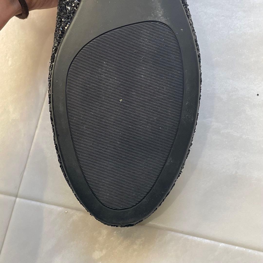 美品！ケイトスペード　グリッターパンプス　バレエシューズ　ブラック