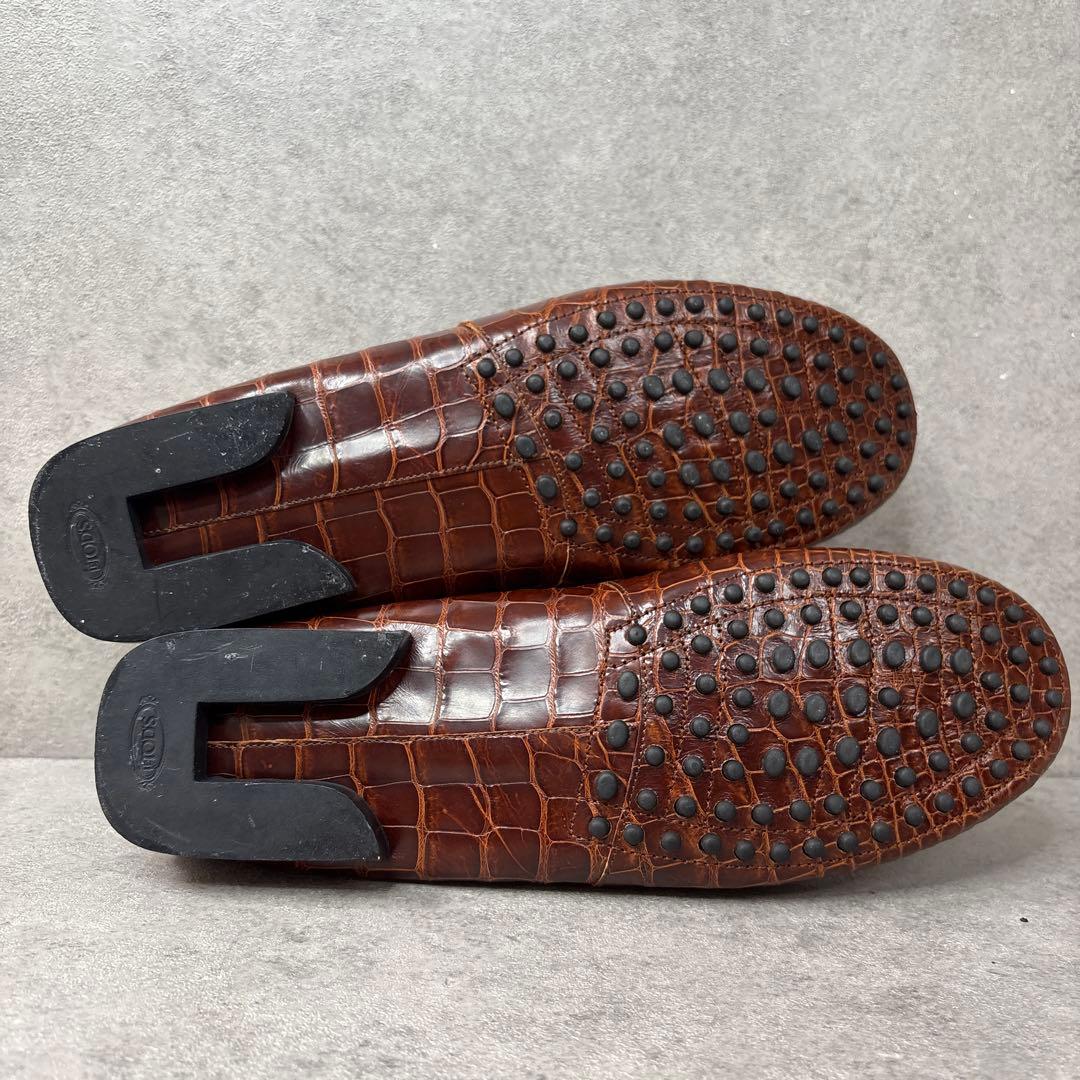 展示品希少！TOD'S トッズ　オールクロコダイル　最上級ドライビングシューズ