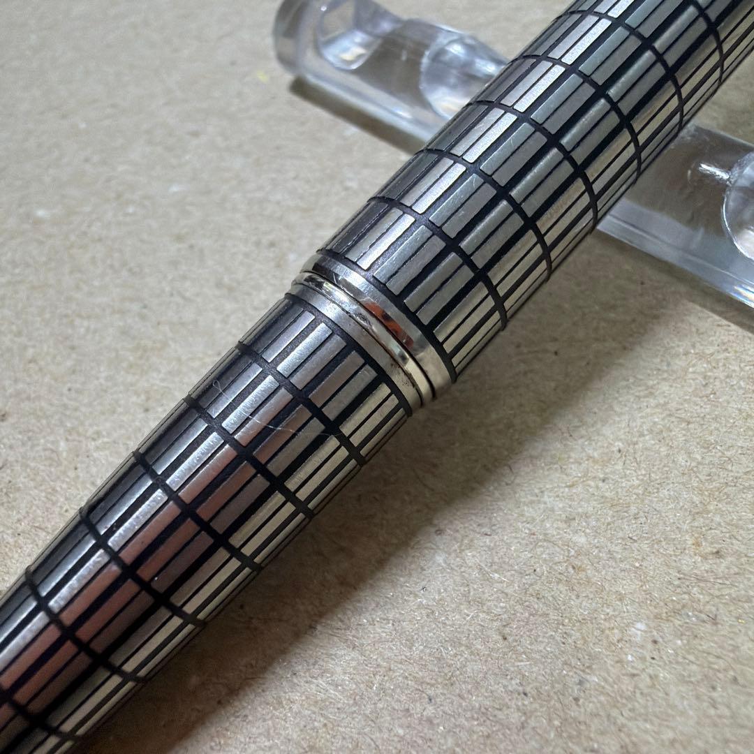 廃盤 パイロット Elite エリート 格子 万年筆 18K 750 M 蝕刻