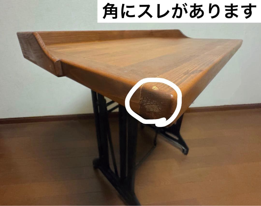最終お値下げです★アンティーク SINGERミシン脚デスク　木製無垢材　送料込み