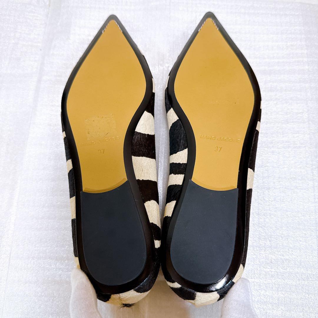 希少 極美品✨ マークジェイコブス パンプス 24cm相当 ゼブラ柄 ハラコ