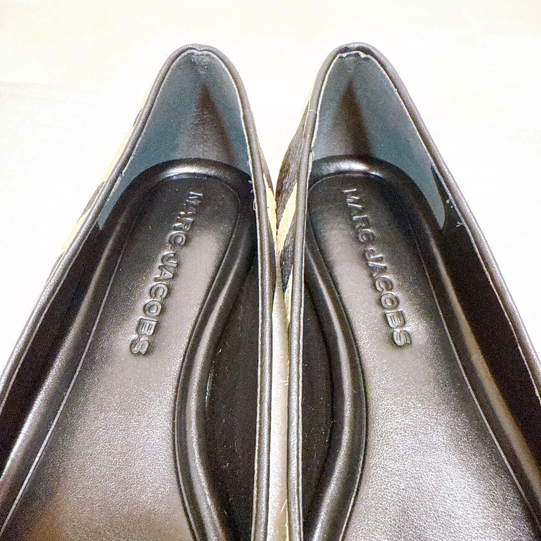 希少 極美品✨ マークジェイコブス パンプス 24cm相当 ゼブラ柄 ハラコ