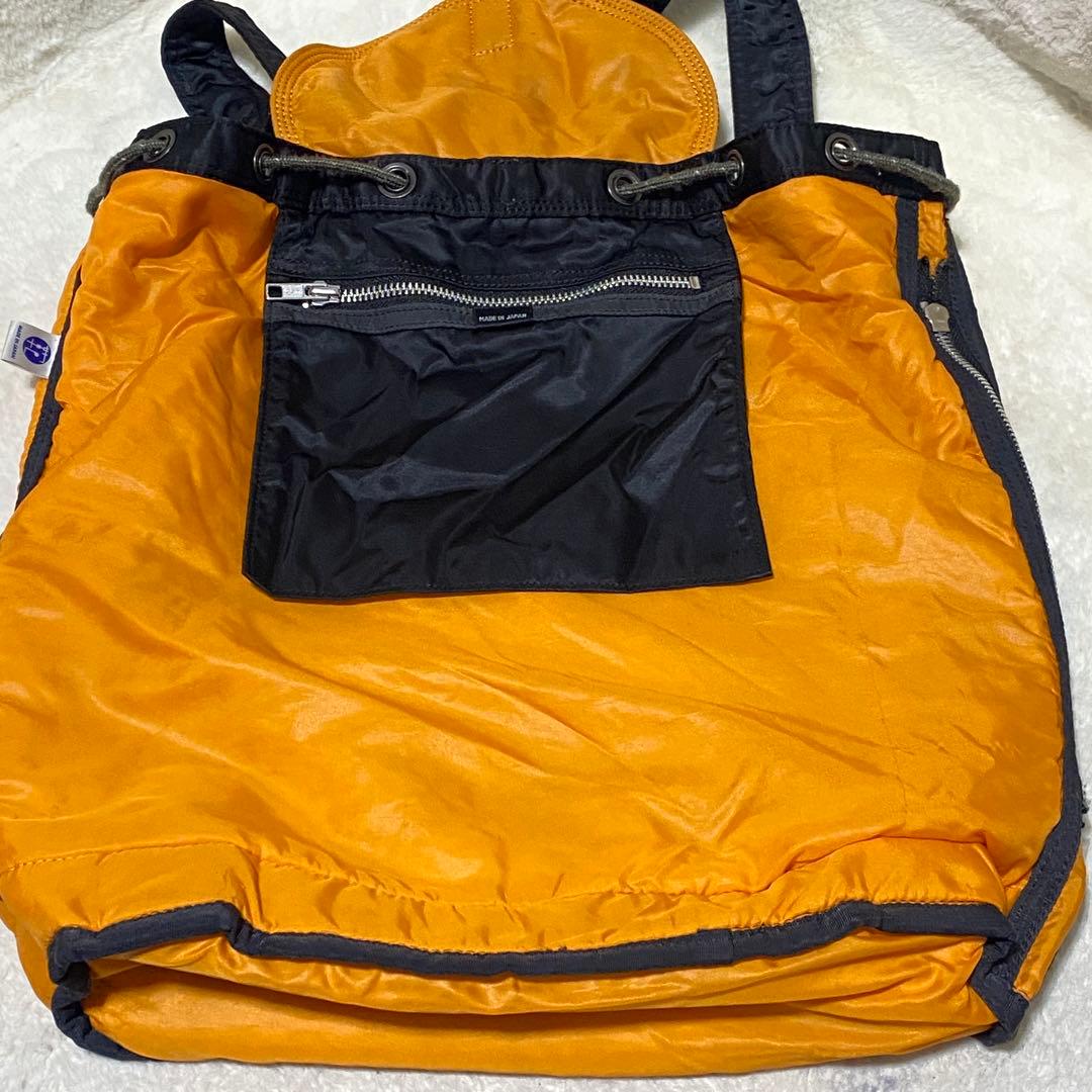 極美品 ポーター タンカー バックパック リュック A4 通勤 大容量 巾着 黒