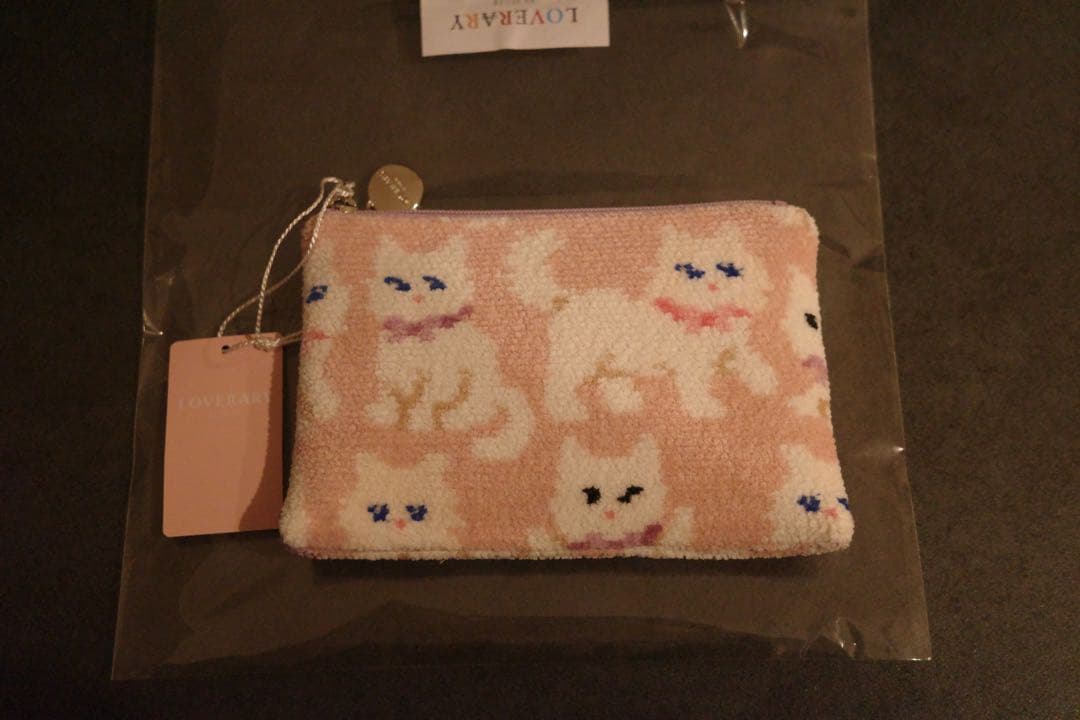 【2点セット】フェイラー モフモフネコチャン ティッシュポーチ ハンカチ