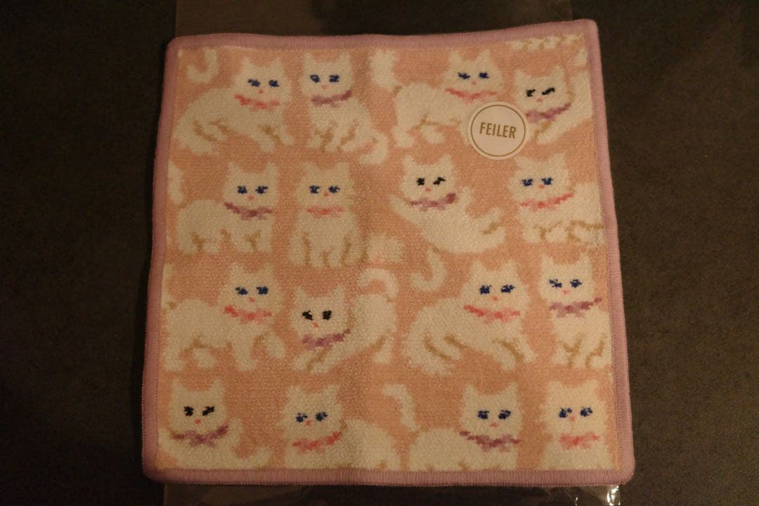 【2点セット】フェイラー モフモフネコチャン ティッシュポーチ ハンカチ