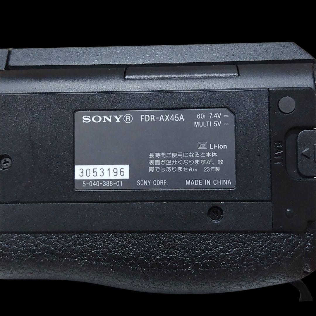 【美品】SONY ソニー 高性能 4Kビデオカメラ FDR-AX45A ブラック