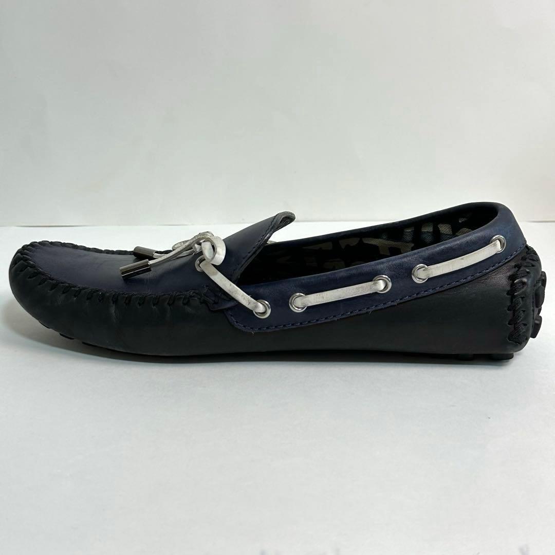 良品✨ルイヴィトン レザードライビングシューズ ネイビー 6 1/2
