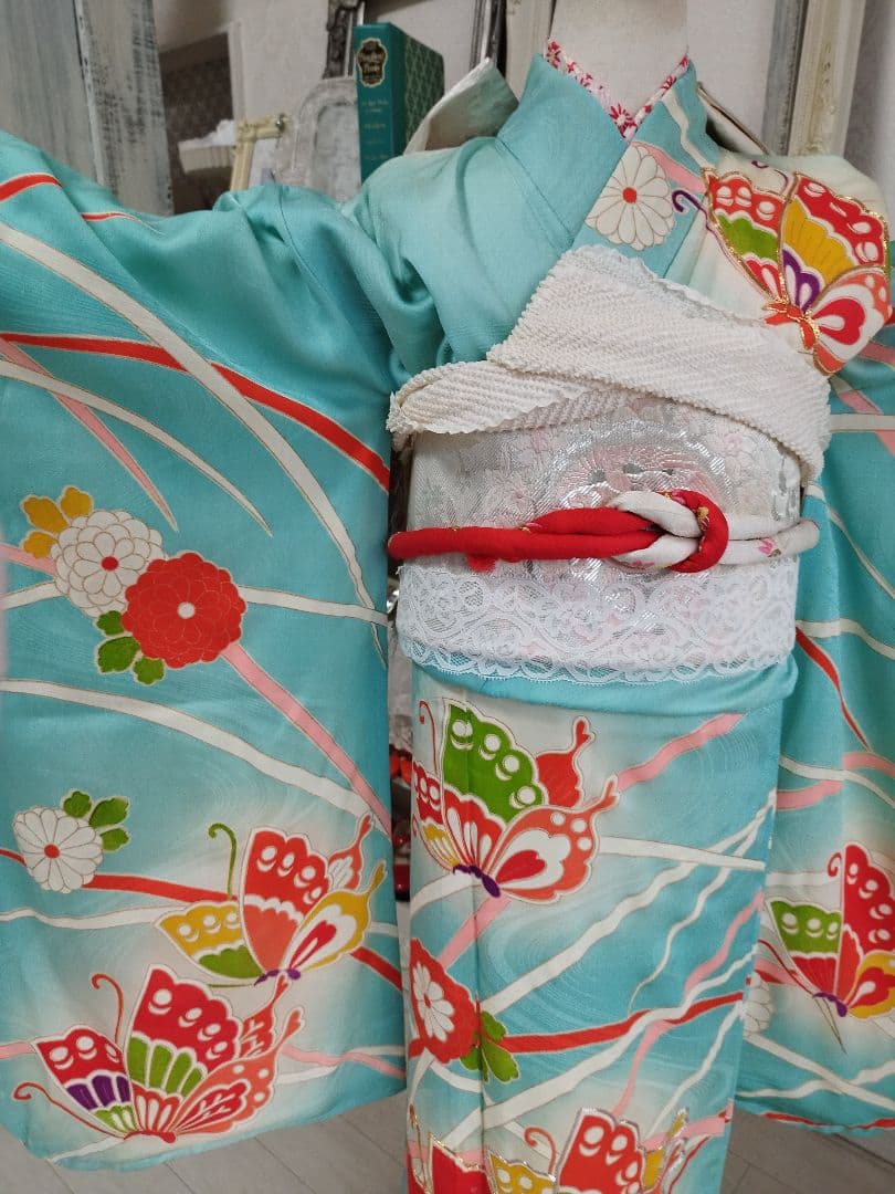 専用です☆アンティークブルーの着物単品☆ハーフ成人式☆七五三