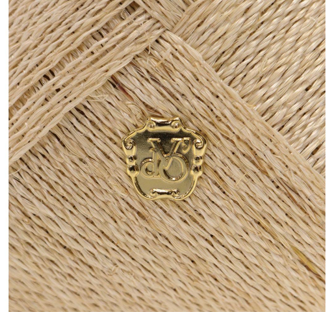 美品✨️VIOLAd'ORO かごバッグ ショルダーバッグ 天然素材 アバカ 本革