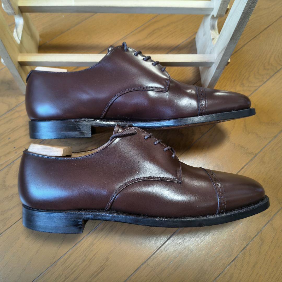 美品リカラー済 キャップトゥ ジョンストン＆マーフィー ブラウン 10　USA製