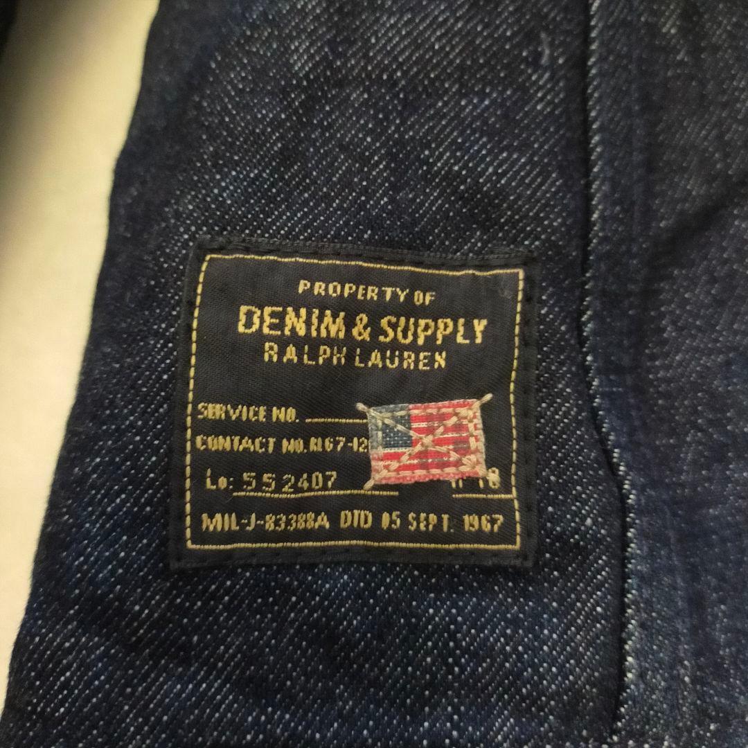 美品　RALPH LAUREN　ショールカラーデニムピーコート