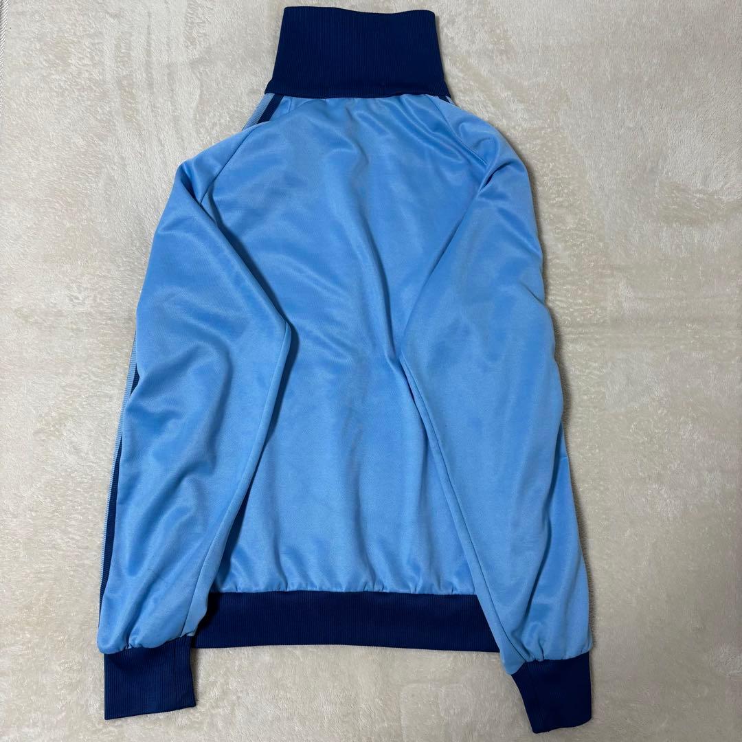 アディダス 80s ビンテージ　トラックジャケット トレフォイルロゴ　水色