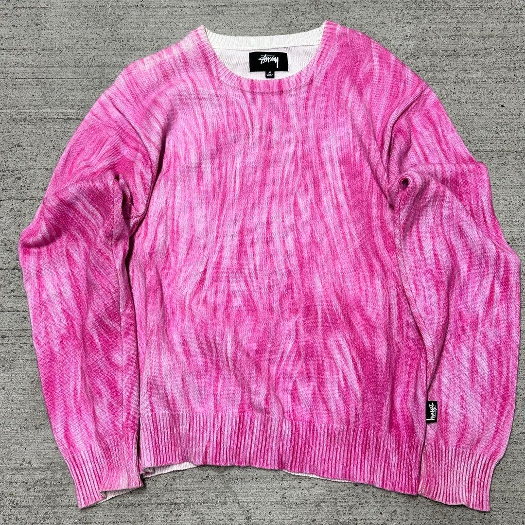 【即完】STUSSY printed fur sweater