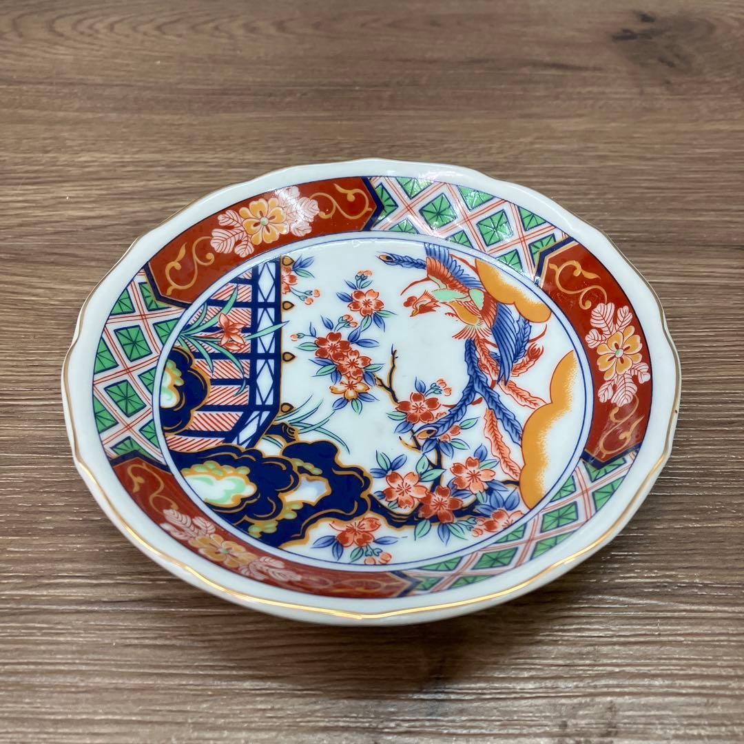 E-1 昭和レトロ 有田焼 大喜陶苑 古伊万里様式 盛皿 小皿 6点セット 金彩