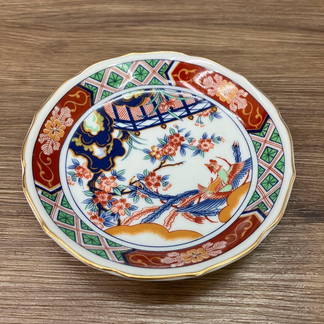 E-1 昭和レトロ 有田焼 大喜陶苑 古伊万里様式 盛皿 小皿 6点セット 金彩