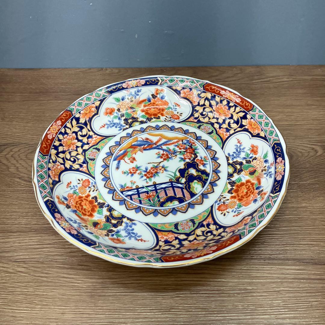 E-1 昭和レトロ 有田焼 大喜陶苑 古伊万里様式 盛皿 小皿 6点セット 金彩