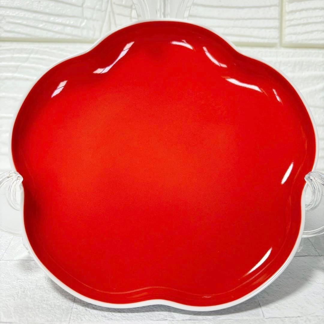 深川製磁 銘々皿揃 和皿 6枚セット 寿赤絵 トリプレット緋 古代呉須