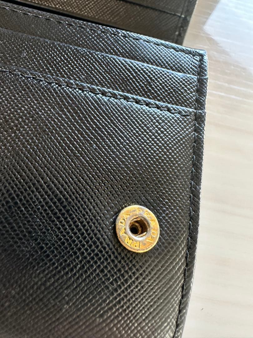 YUKI shop　PRADA リボン付き ブラックレザー 長財布