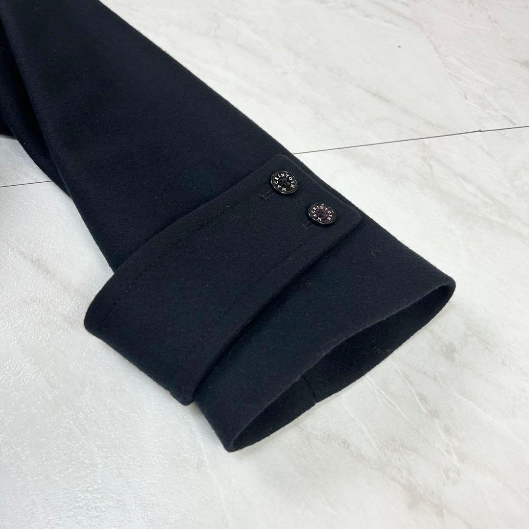 未使用に近い マッキントッシュ メルトン ウール ハンビー コート ネイビー 4