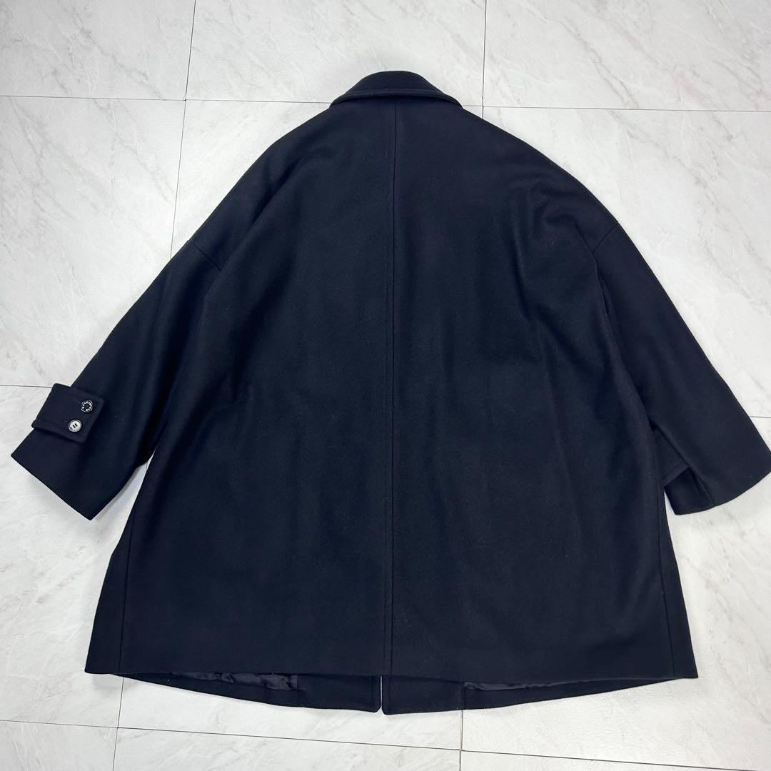 未使用に近い マッキントッシュ メルトン ウール ハンビー コート ネイビー 4