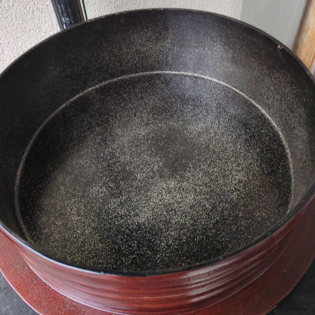 お買い物　骨董　ほかい　大名道具　漆　梨地　木製　2つ