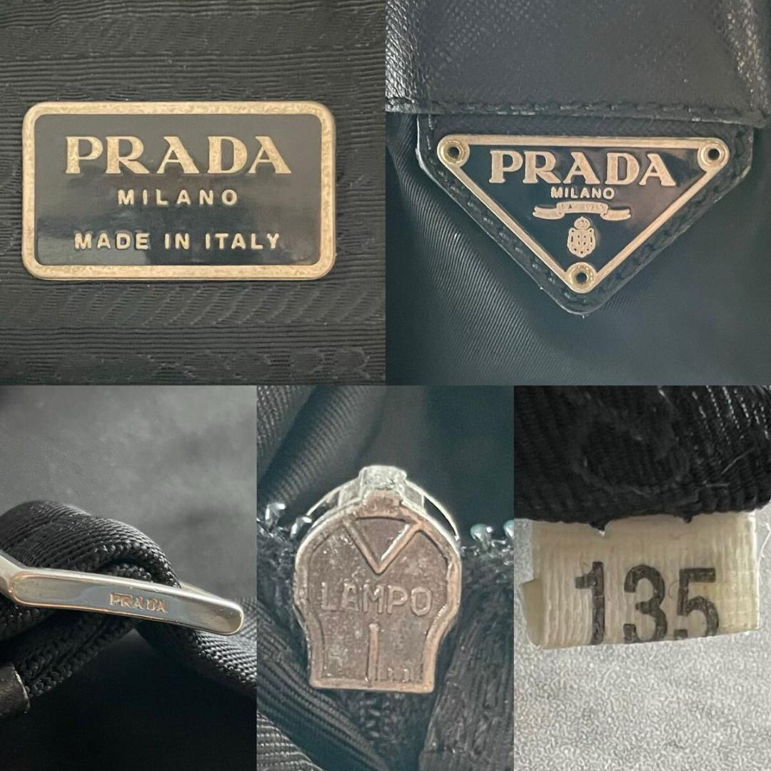 極美品 PRADA プラダ メッセンジャーバッグ 三角ロゴプレート 黒