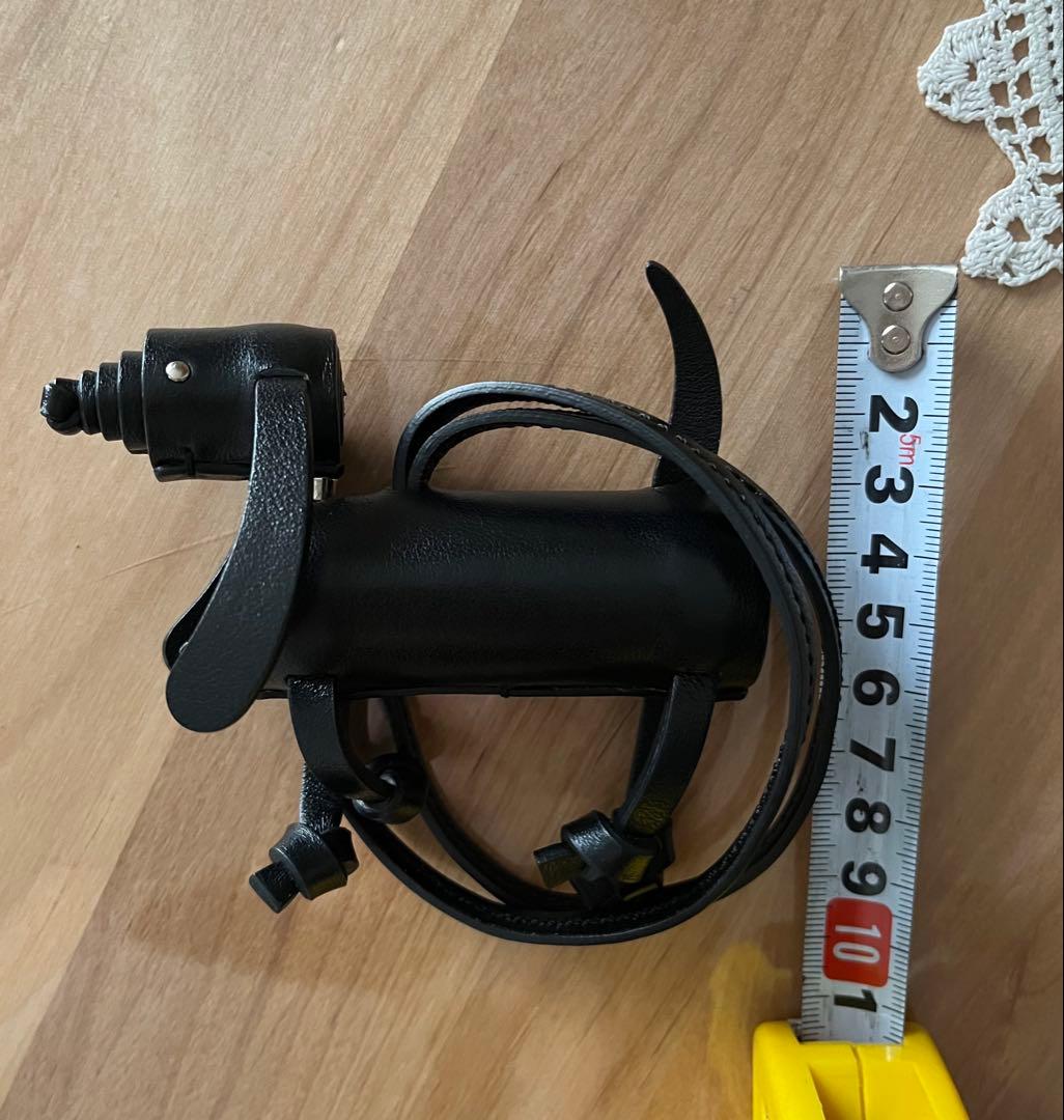 TOD’S トッズ レザー ドッグ チャーム (犬)ストラップ★黒 美品