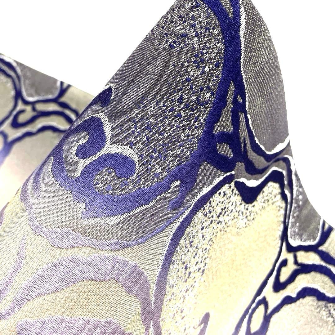 専用帯6083 ●高級 正絹 両面全通 リバーシブル 袋帯