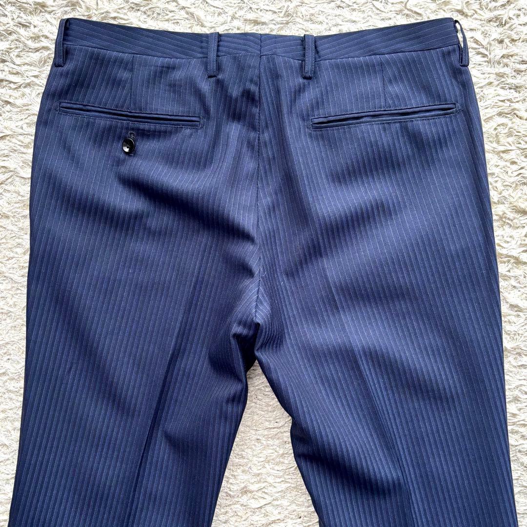 スーツセレクト セットアップ スーツ 2B 3ピース ネイビー ストライプ Y5