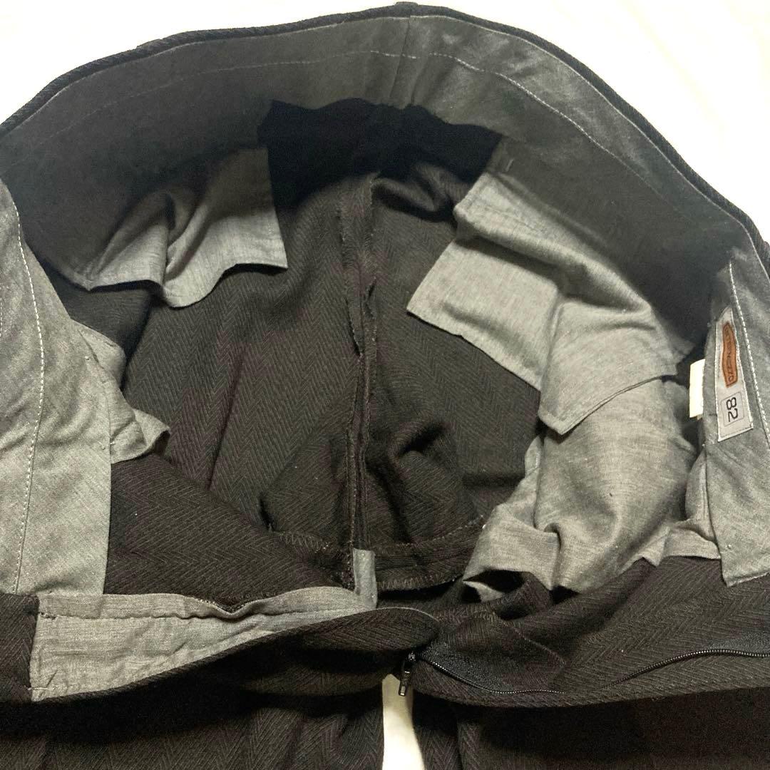 INTERMEZZO ツイードセットアップダークブラウン　ダーバン　ヘリンボーン