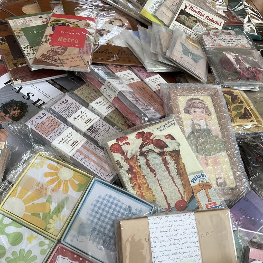 海外文具特大まとめ売り1●新品●コラージュ素材大量★大容量セット