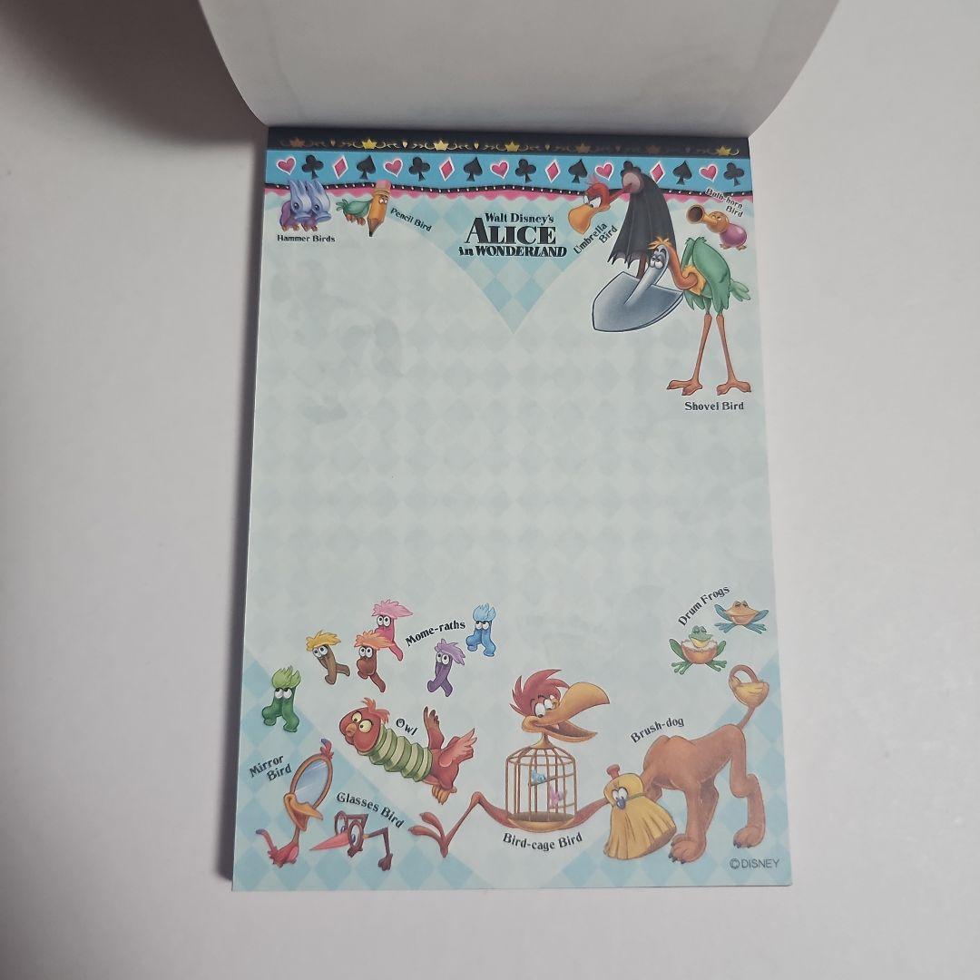 レア ディズニー 不思議の国のアリス メモ帳