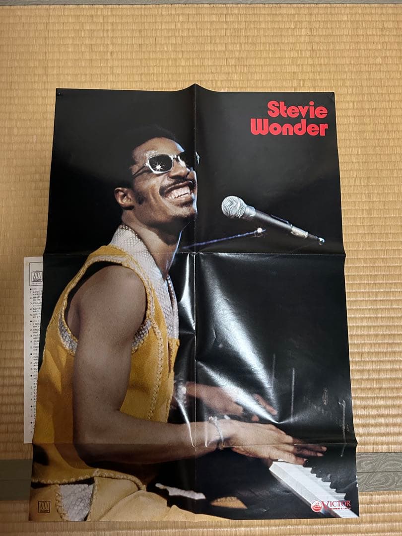 初回LPスティービーワンダー　キーオブライフ　国内盤　付属品全てありポスター