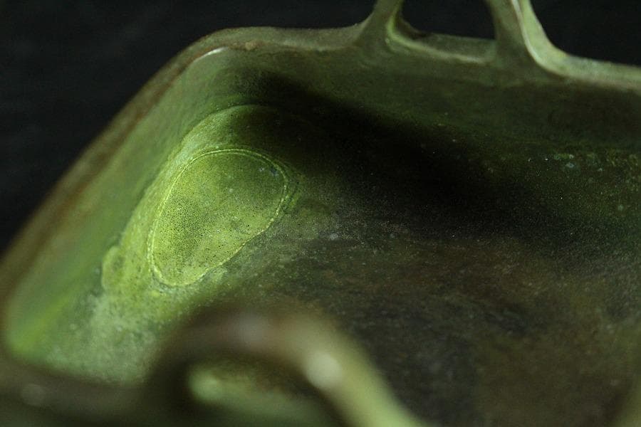 中国美術 古銅 宣徳 四方 香炉 豆香炉 古美術(K-YC538)