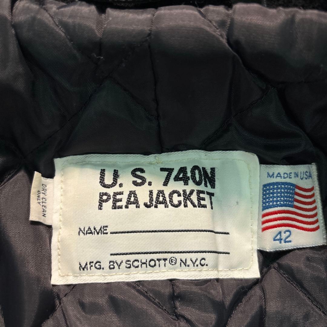 Red Day様7W1 USA製　schott U.S.740N ピーコート古着