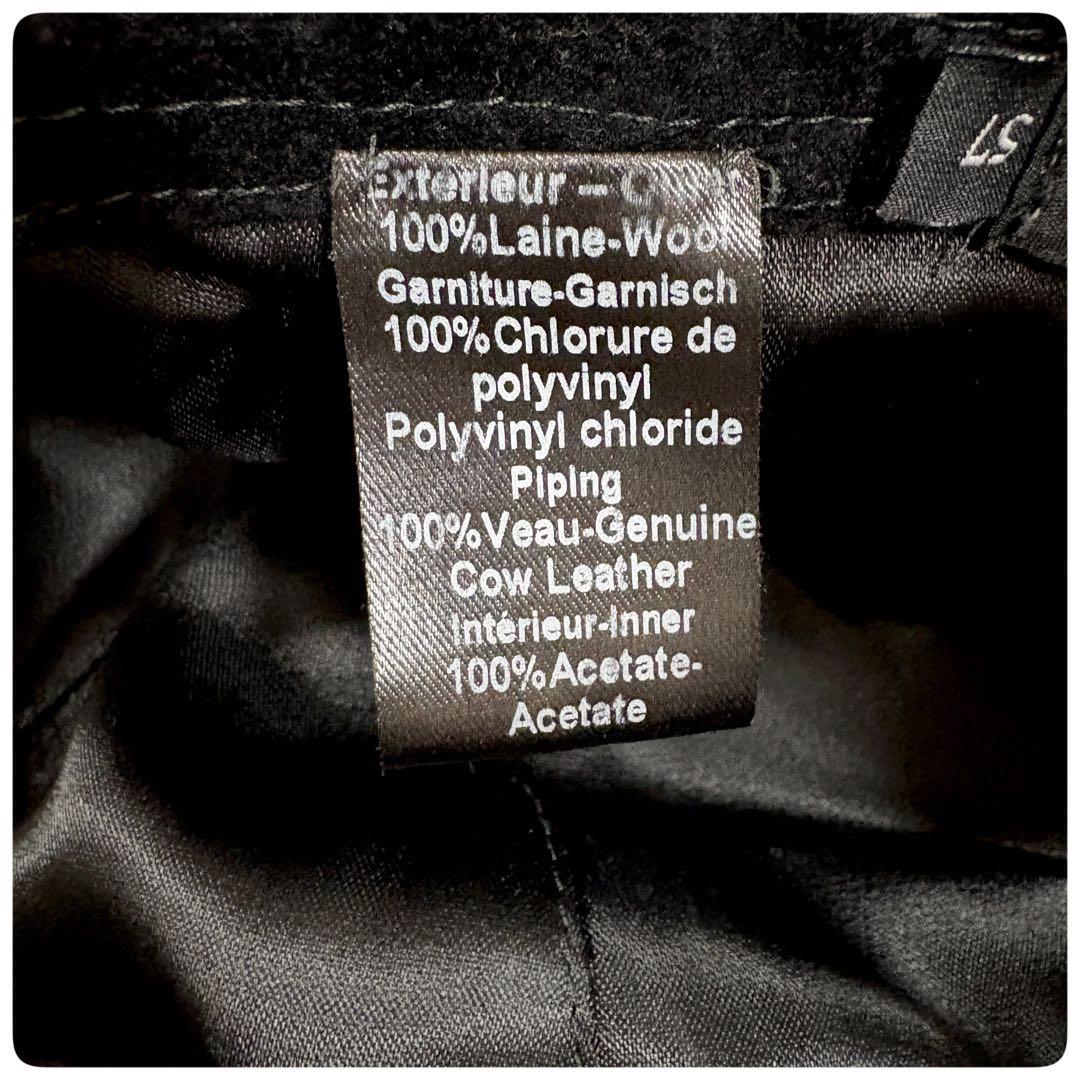 希少✨極美品 CHANEL シャネル バケットハット カメリア サイズ57 黒