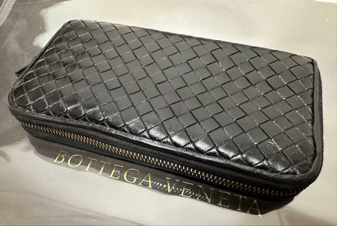 【付属品付】ボッテガヴェネタ ラウンドファスナー/ラム/黒/4️⃣✨✨✨
