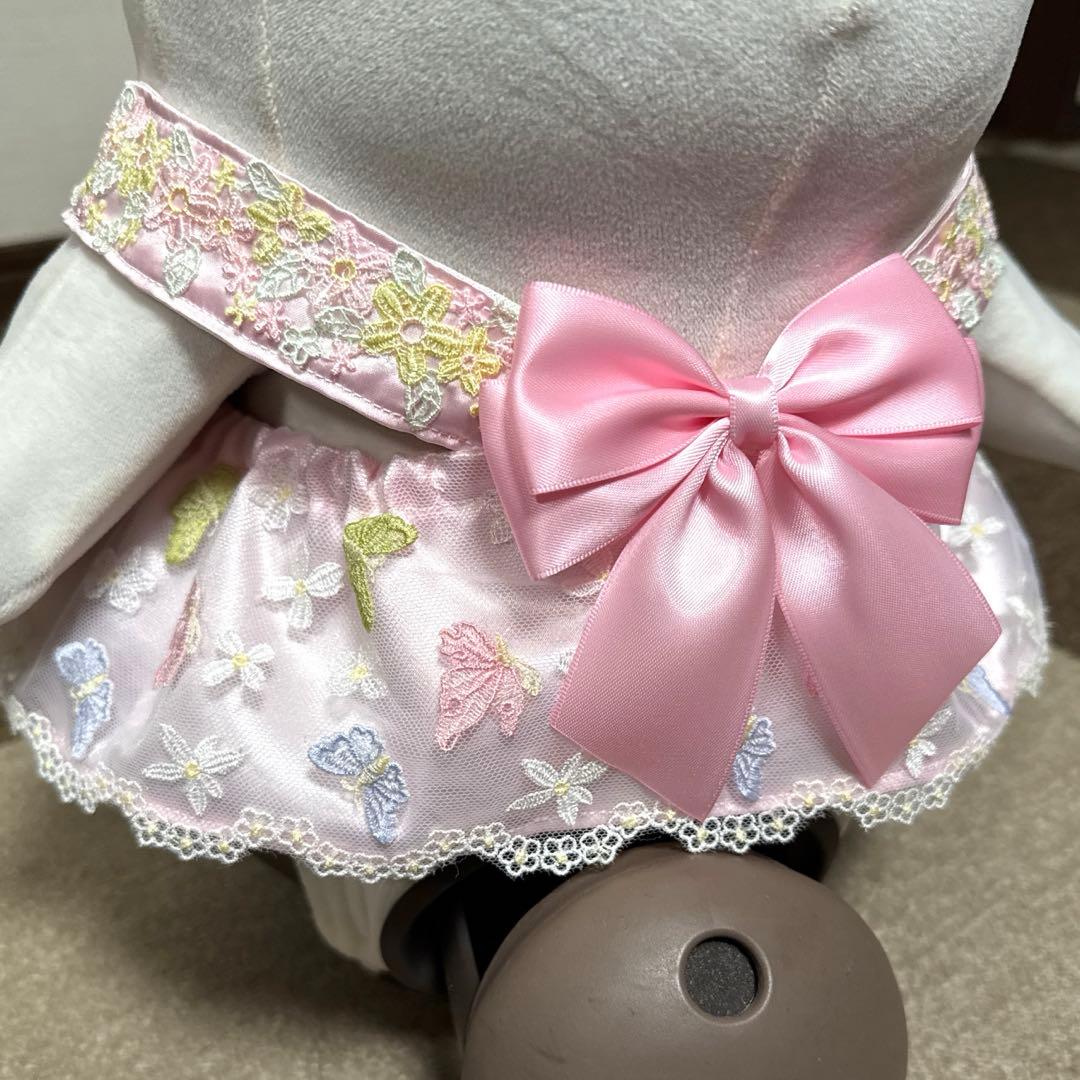 ラボット LOVOT 服 蝶々＆ホワイトフラワードレスワンピース 2着セット売り