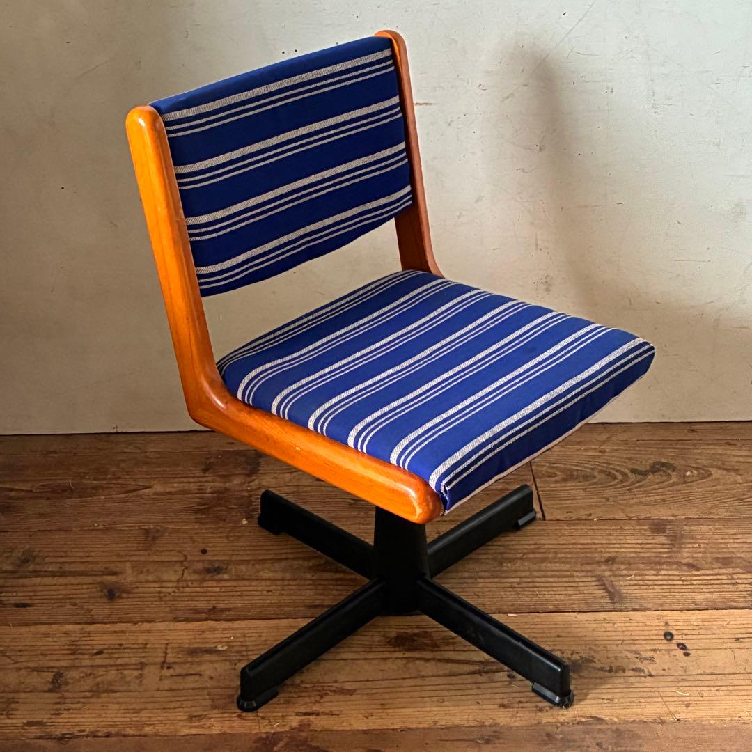 国産ヴィンテージ レトロ 回転式 デスクチェア