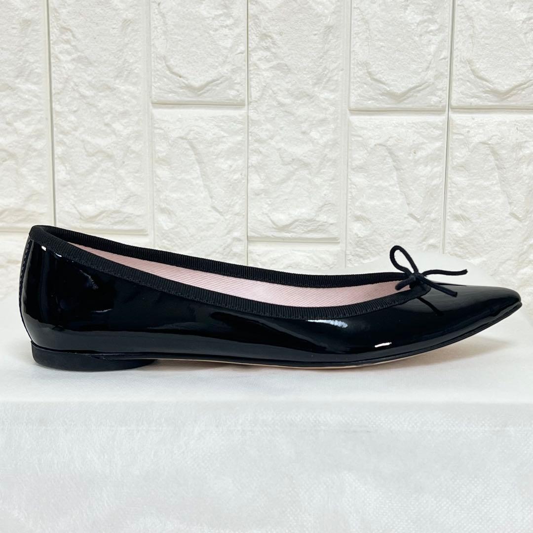 美品♡repetto Brigitte バレエフラットパンプス　エナメル　黒