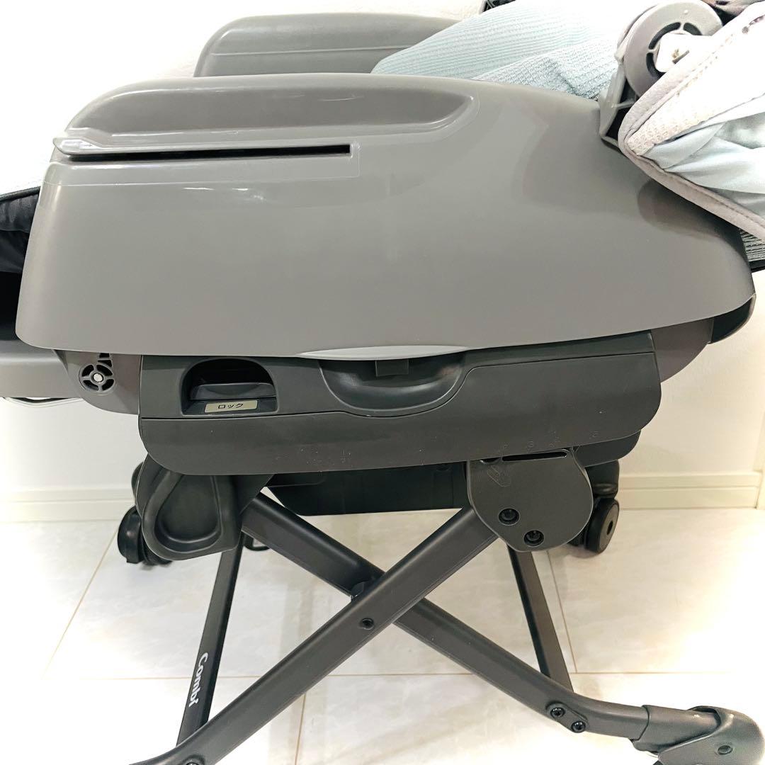 【美品】取替カバー付★コンビネムリラオートスイングBEDiスリープシェルブルー