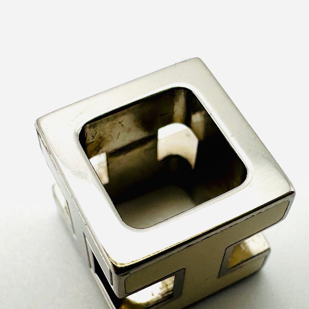 HERMES ペンダントトップ　Hキューブ　カージュ　ド　アッシュ　シルバー