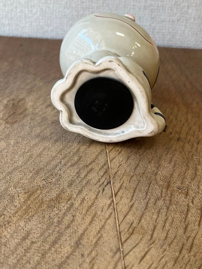 内藤ルネ　猫の貯金箱　RUNE 置物　希少カラー　レトロ雑貨　古雑貨