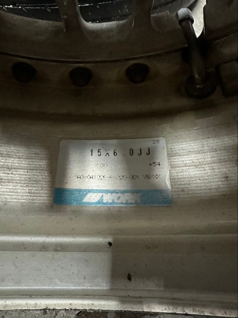 work ワーク VS-XX PCD100 4H 15インチ 当時物