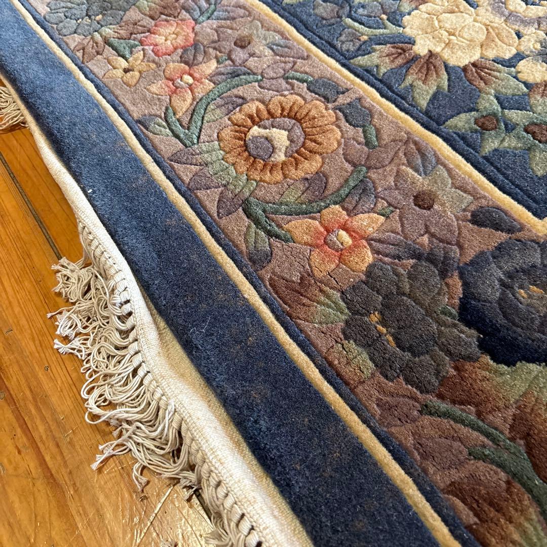 訳あり新品未使用　中国手織り段通140段　ウール