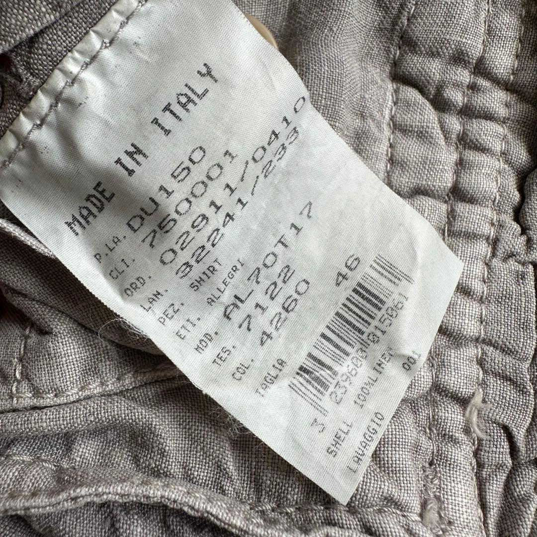 新品タグ付き✨アレグリ　シャツジャケット　イタリア製　リネン100%