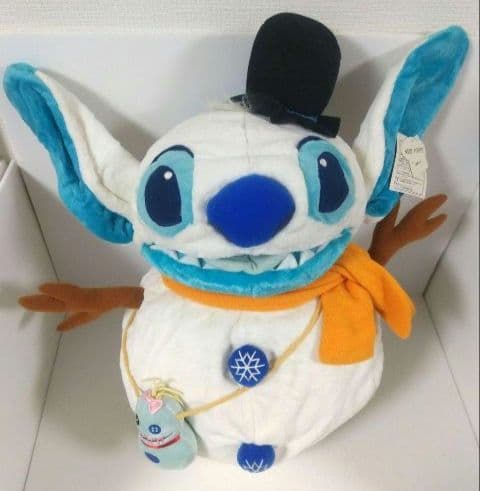 ディズニー ストア スティッチ 雪だるま 特大 BIG パペット ぬいぐるみ