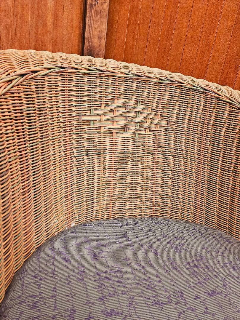 Rattan Auster ナチュラル天然素材 日本製 1Ｐソファ ①